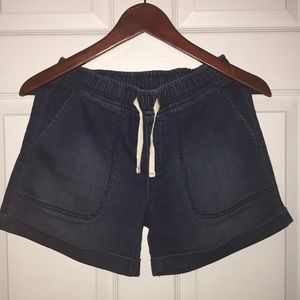 Blue soft denim shorts